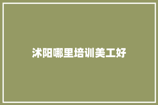 沭阳哪里培训美工好