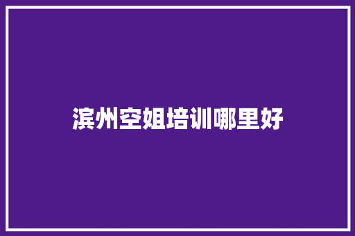 滨州空姐培训哪里好