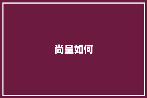 尚呈如何 简历范文