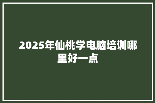 2025年仙桃学电脑培训哪里好一点 记叙文范文