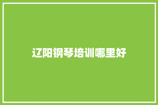 辽阳钢琴培训哪里好 记叙文范文