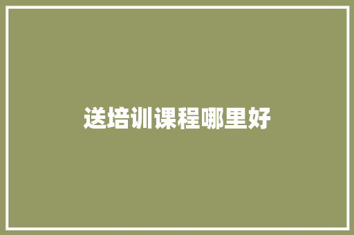 送培训课程哪里好