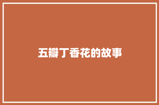 五瓣丁香花的故事 商业计划书范文