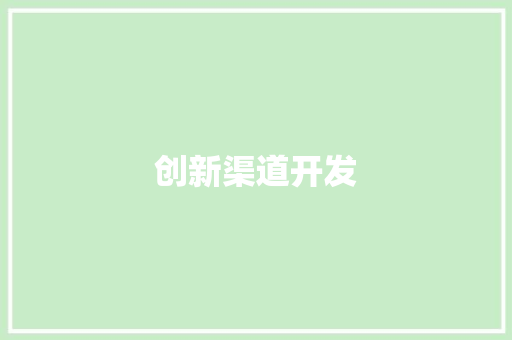 创新渠道开发，助力企业腾飞_详细介绍渠道开发方法计划