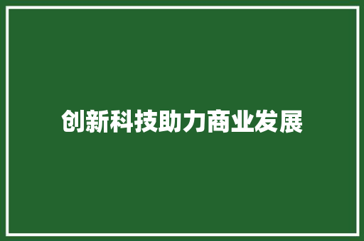 创新科技助力商业发展，商业计划书介绍未来蓝图