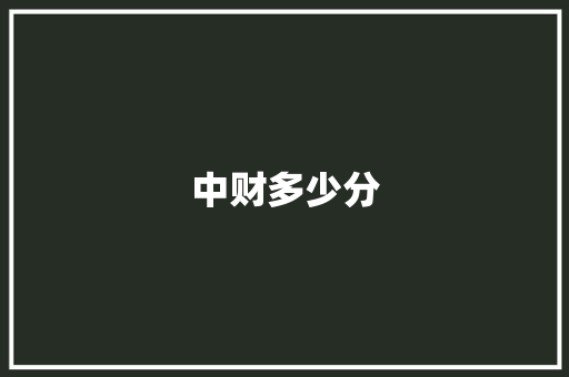 中财多少分