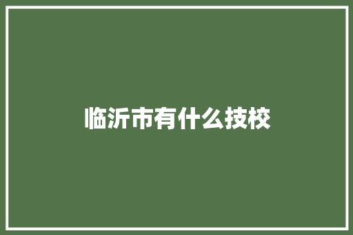临沂市有什么技校