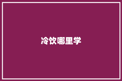 冷饮哪里学 商业计划书范文