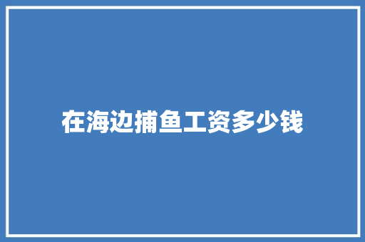 在海边捕鱼工资多少钱 演讲稿范文