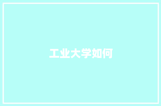 工业大学如何