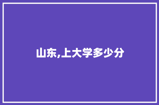 山东,上大学多少分