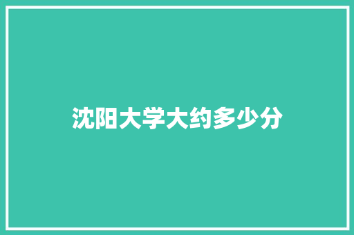 沈阳大学大约多少分