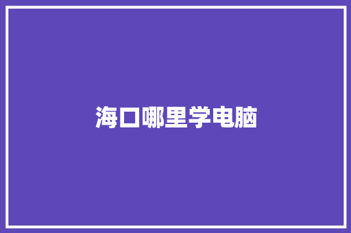 海口哪里学电脑